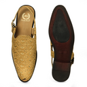 Classic Buckle Peshawari (Embroidered - Golden Tan) — Tan shoes | Modello Domani