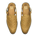 Classic Buckle Peshawari (Embroidered - Golden Tan) — Tan shoes | Modello Domani