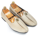 Pasha Velvet Juttis (Beige) — Beige juttis | Modello Domani