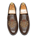 The Kingsman Leather Slipons (Brown - Limited Edition #GoldBottom)