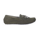 Gommino Suede Bow Loafers (Olive Green) — Green loafers | Modello Domani