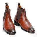 Charles Patina Leather Boots (Tan) (Made to Order) (Limited Edition)