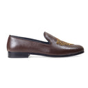 The Regal Bee Slipons (Brown) — Brown slipons | Modello Domani