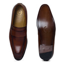 Milano Patina Leather Penny Slipons (Patina Tan - Limited Edition) — Tan slipons | Modello Domani