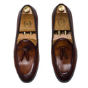 Milano Patina Leather Tassel Slipons (Patina Tan - Limited Edition) — Tan slipons | Modello Domani