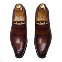 Milano Patina Leather Penny Slipons (Patina Tan - Limited Edition) — Tan slipons | Modello Domani