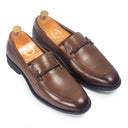 Italian Cut Knot Buckle Slipons (Tan) — Tan slipons | Modello Domani