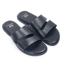 Azura Slippers (Black) — Black slippers | Modello Domani