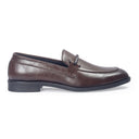 Italian Cut Knot Buckle Slipons (Brown) — Brown slipons | Modello Domani