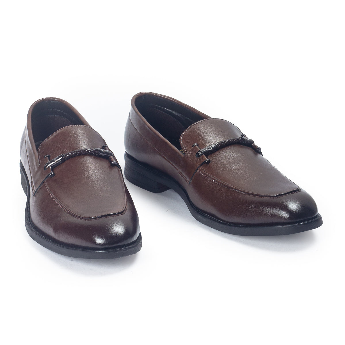 Italian Cut Knot Buckle Slipons (Brown)