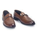 Italian Cut Knot Buckle Slipons (Tan) — Tan slipons | Modello Domani