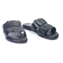 Woven Chunky Slippers (Black) — Black slippers | Modello Domani
