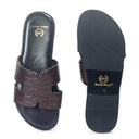 Hades Embossed Slippers (Brown) — Brown slippers | Modello Domani