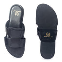 Woven Chunky Slippers (Black) — Black slippers | Modello Domani