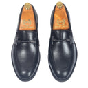 Italian Cut Knot Buckle Slipons (Black) — Black slipons | Modello Domani