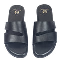 Azura Slippers (Black) — Black slippers | Modello Domani
