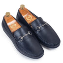 Tuscany Buckle Leather Loafers (Black) — Black loafers | Modello Domani