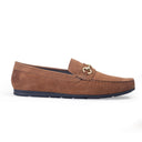 Tuscany Buckle Suede Loafers (Chocolate Brown) — Brown loafers | Modello Domani