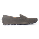 Gommino Suede Penny Loafers (Military Green Mehendi) — Green loafers | Modello Domani