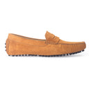 Gommino Suede Penny Loafers (Tan) — Tan loafers | Modello Domani