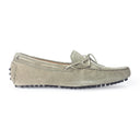 Gommino Suede Bow Loafers (Moon Grey - Limited Edition) — Grey loafers | Modello Domani