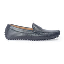 Gommino Leather Penny Loafers (Black) — Black loafers | Modello Domani