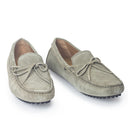 Gommino Suede Bow Loafers (Moon Grey - Limited Edition) — Grey loafers | Modello Domani