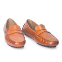Gommino Leather Penny Loafers (Tan) — Tan loafers | Modello Domani