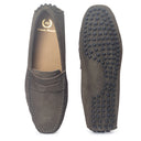 Gommino Suede Penny Loafers (Military Green Mehendi) — Green loafers | Modello Domani