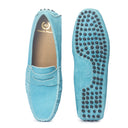 Gommino Suede Penny Loafers (Mountain Ice Blue - Limited Edition) — Blue loafers | Modello Domani
