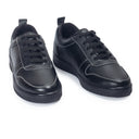 DOMS Comfort Leather Sneakers (Black) — Black sneakers | Modello Domani