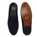 Classic Plain Velvet Slipons (Black) — Black slipons | Modello Domani