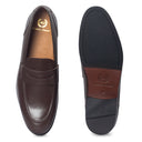 Palermo Leather Penny Slipons (Brown) — Brown slipons | Modello Domani