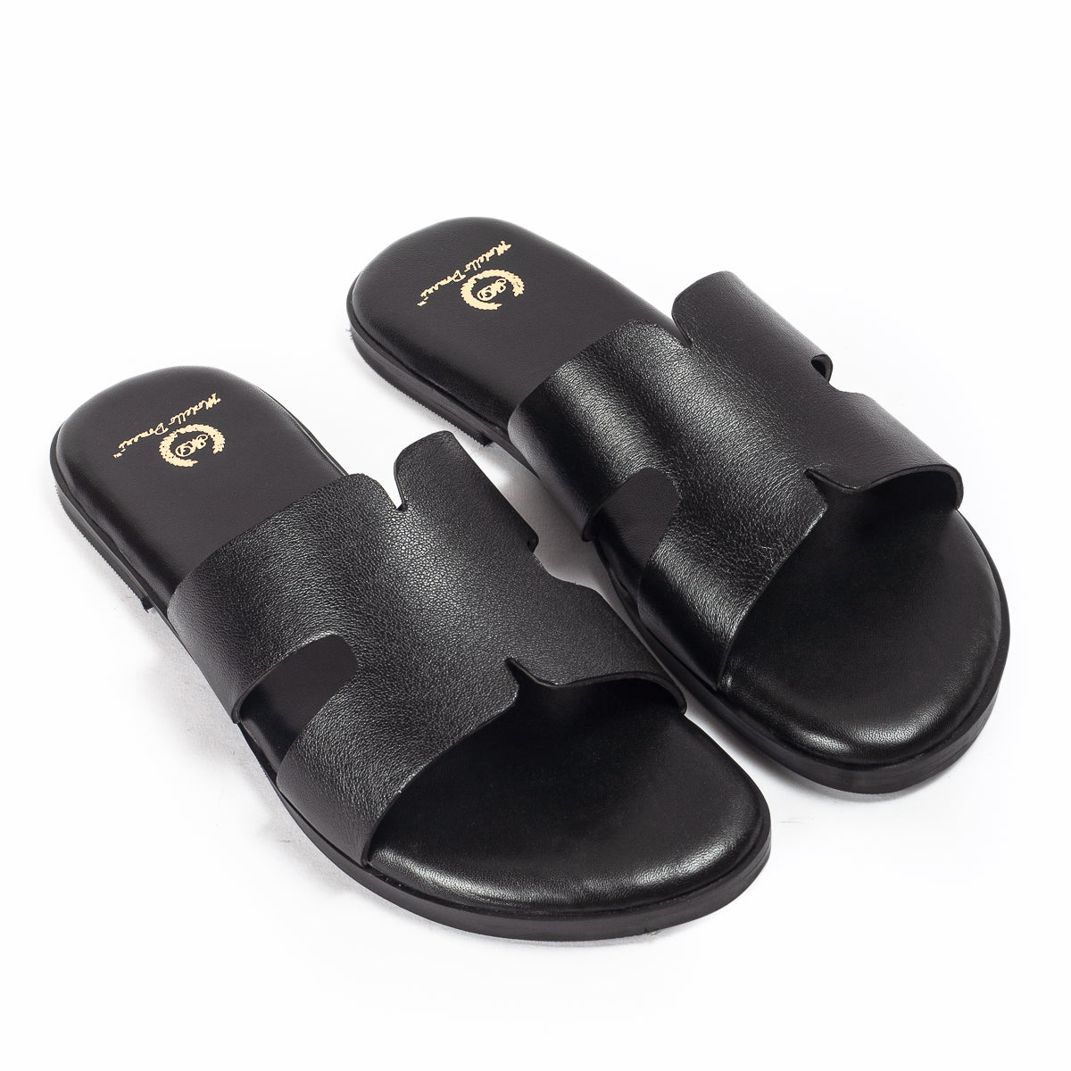 Hades Leather Slippers (Black)