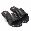 Hades Leather Slippers (Black) — Black slippers | Modello Domani