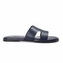 Hades Leather Slippers (Navy) — Navy slippers | Modello Domani