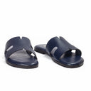 Hades Leather Slippers (Navy) — Navy slippers | Modello Domani