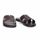 Hades Leather Slippers (Brown) — Brown slippers | Modello Domani