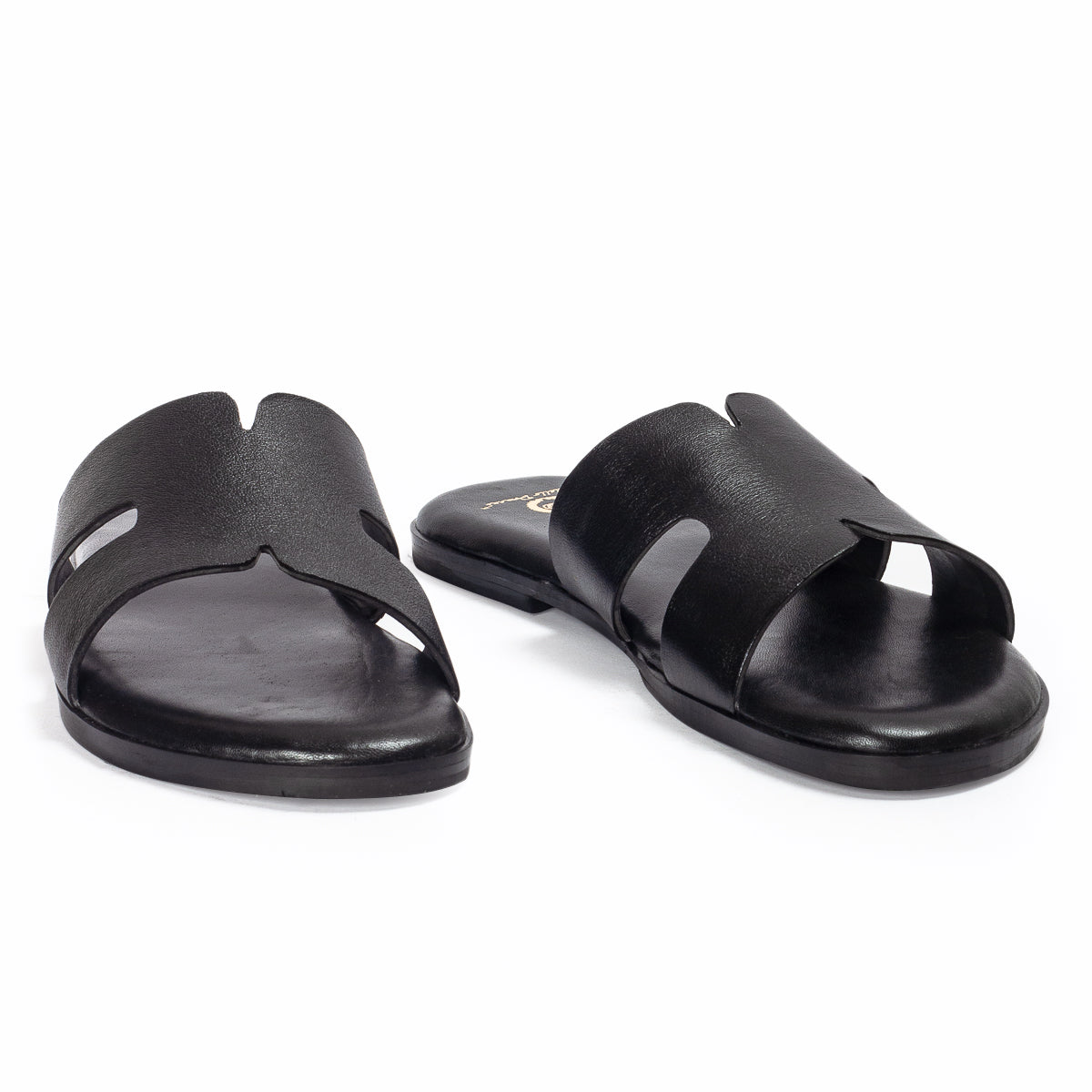 Hades Leather Slippers (Black)