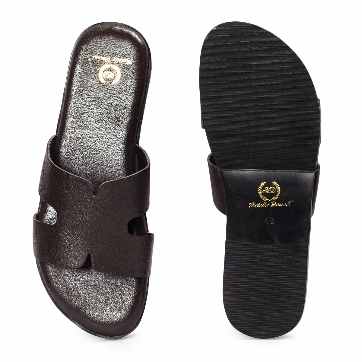 Hades Leather Slippers (Brown)