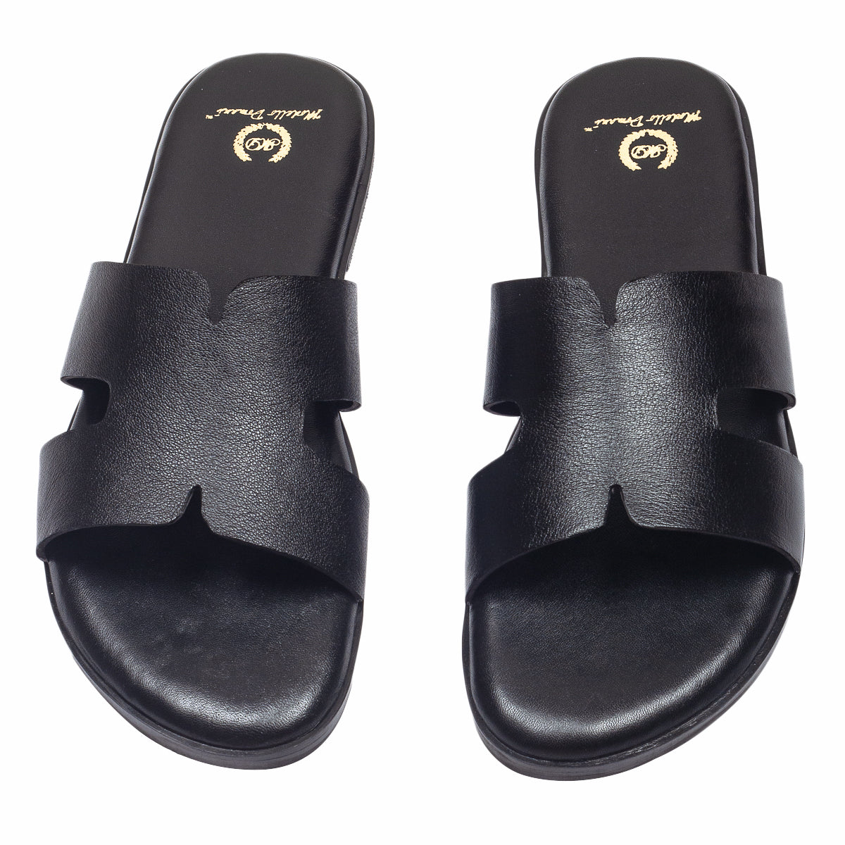 Hades Leather Slippers (Black)