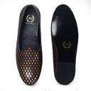 Noori Leather Juttis (Brown - Gold Foil) Limited Edition — Brown juttis | Modello Domani