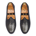 Noori Leather Juttis (Black - Gold Foil) Limited Edition — Black juttis | Modello Domani