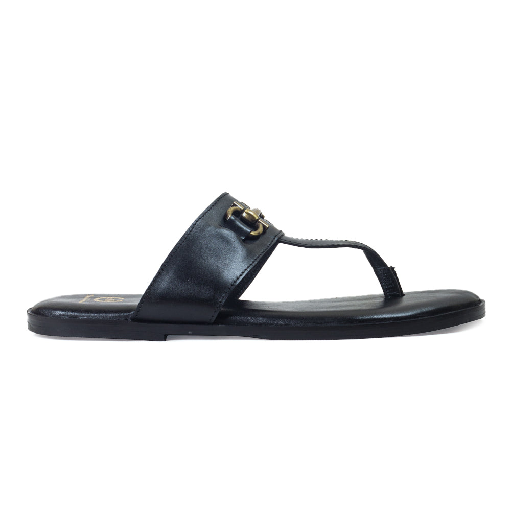Louis Leather Slippers (Black)