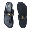 Louis Leather Slippers (Black) — Black slippers | Modello Domani