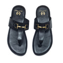Louis Leather Slippers (Black) — Black slippers | Modello Domani