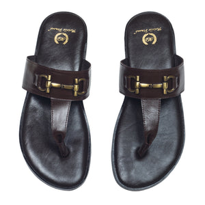 Louis Leather Slippers (Brown)