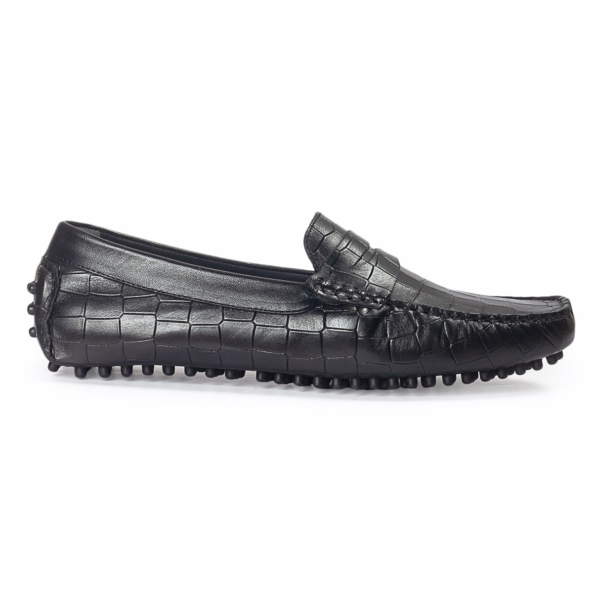 Gommino Embossed Leather Penny Loafers (Black) (Limited Edition)
