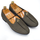 Pasha Suede Juttis (Sage Green) (Limited Edition) — Green juttis | Modello Domani