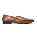 Leather Peshawari Slipons (Tan Burnish) — Tan slipons | Modello Domani